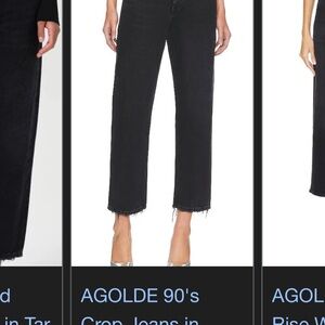 Agolde 90's Black Cropped Jeans